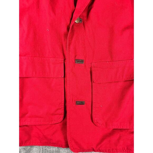 Marlboro Country Store Red Barn Coat Jacket Small Removable Plaid Liner Leather - Picture 7 of 11